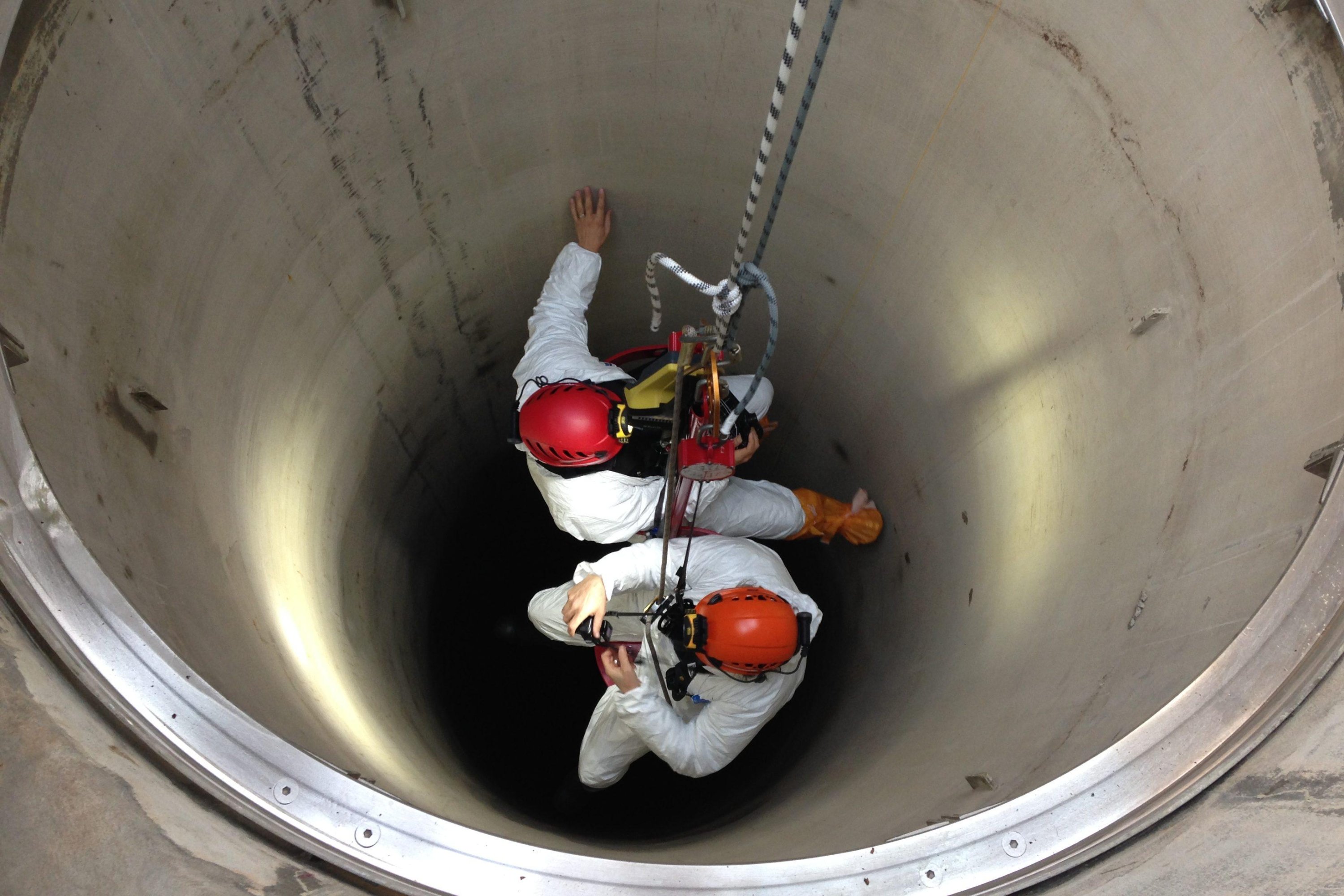 Inspektion in Trinkwasserleitung  – Toprope